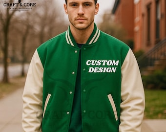 Custom Varsity Jacket | Personalized College Wear | Men Letterman Coat | Women Baseball Jacket