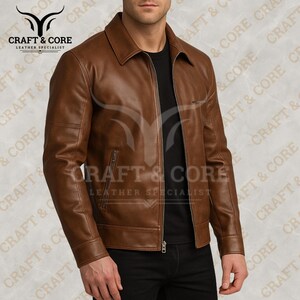 Brown Real Leather Jacket for Men and Women - Genuine Sheepskin Outerwear.png