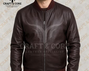 Men Nappa Leather Bomber Jacket | Real Sheepskin Motorcycle Style For Women