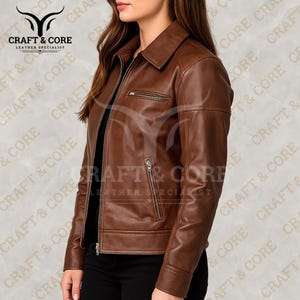 Brown Real Leather Jacket for Men and Women - Genuine Sheepskin Outerwear.png