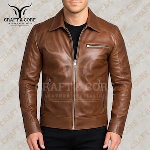 Brown Real Leather Jacket for Men and Women - Genuine Sheepskin Outerwear.png