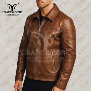 Brown Real Leather Jacket for Men and Women - Genuine Sheepskin Outerwear.png