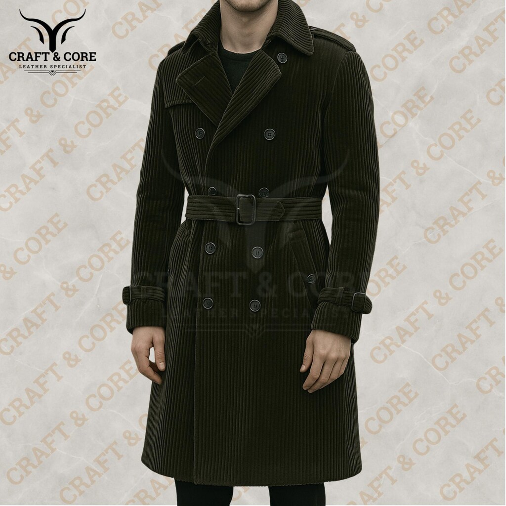 Dubute Cappotto Donna In Velluto A Coste – Abbottonato Con Tasche A Patta – Manica Lunga – Taglia Large – Colore Rosso Vino