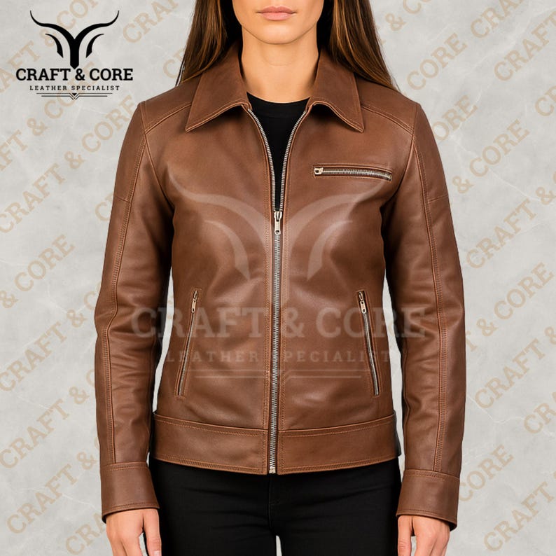 Brown Real Leather Jacket for Men and Women - Genuine Sheepskin Outerwear.png
