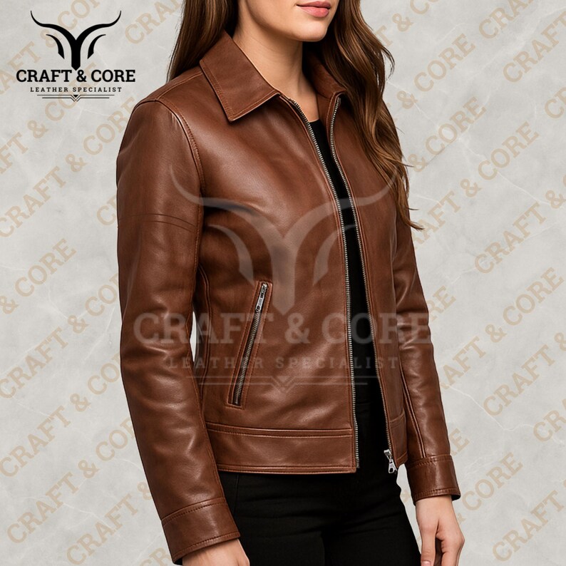 Brown Real Leather Jacket for Men and Women - Genuine Sheepskin Outerwear.png