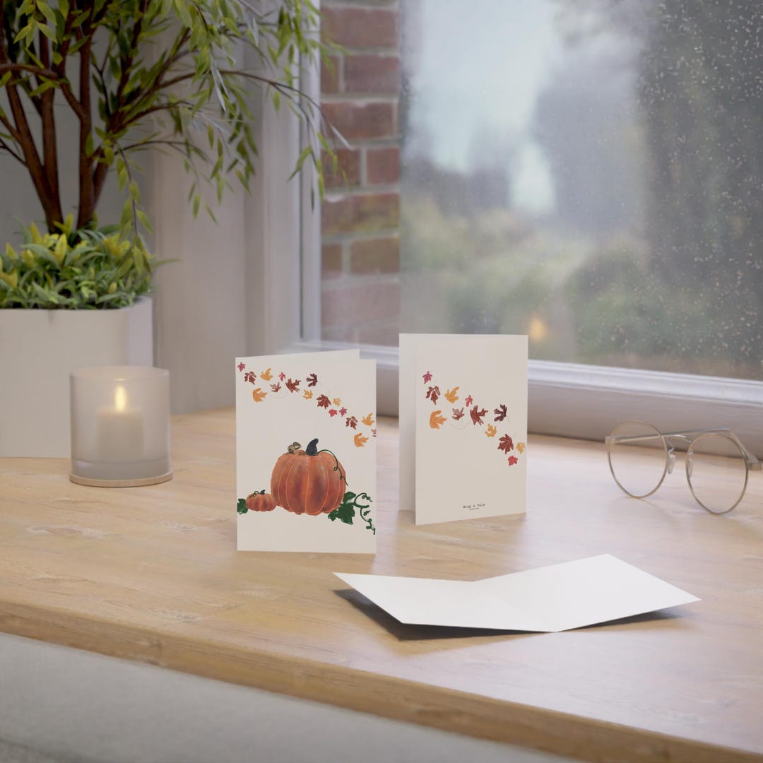 Fall Greeting Card Set: Handmade Autumn Note Cards With Envelopes - Etsy