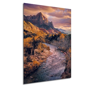 Zion National Park Sunset Photo: The Watchman, Utah Fall Colors