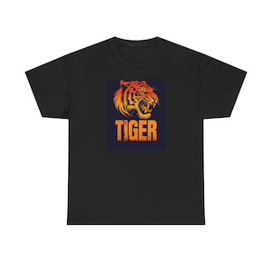 Fierce Tiger Graphic Tee: Unisex Heavy Cotton T-Shirt