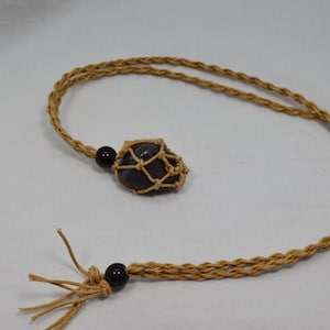 Collier de pierres précieuses en jaspe océan : bijoux artisanaux en cordon réglable
