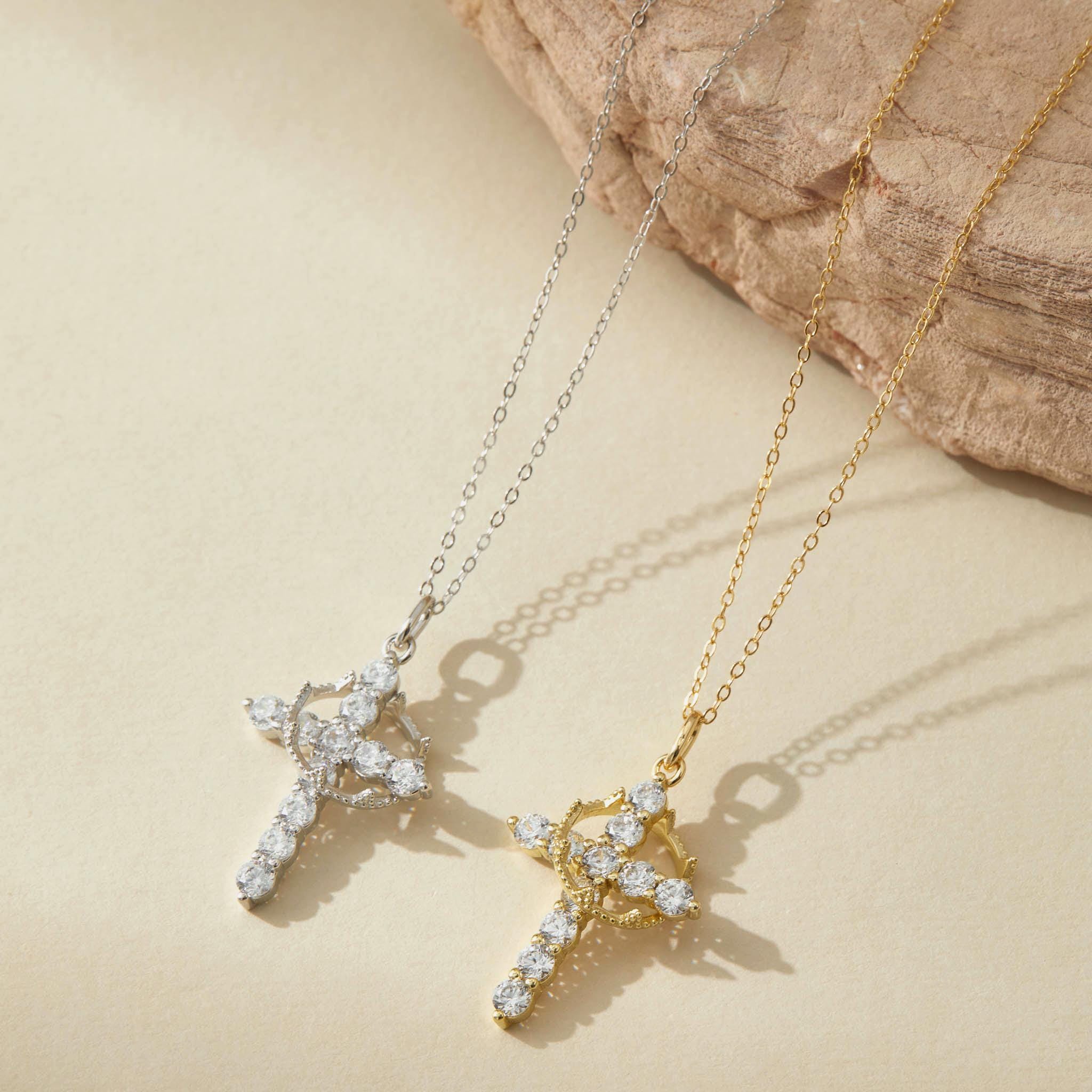 Clear Cross Chains - Etsy