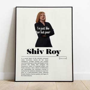 Shiv Roy Succession Minimalist TV Series Poster | Vintage Retro Art Print | Custom Poster | Wall Art Print | Home Decor | Succession