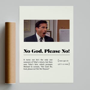 The Office No Minimalist TV Series Poster | Vintage Retro Art Print | Custom Poster | Wall Art Print | Home decor | Michael Scott
