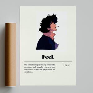 Feel Retro Anime Poster | Minimalist Anime Poster | Vintage Retro Art Print | Custom Poster | Wall Art Print | Home decor | Japanese