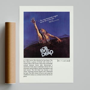 The Evil Dead Poster | Sam Raimi | Minimalist Movie Poster | Vintage Retro Art Print | Custom Poster | Wall Art Print | Home decor