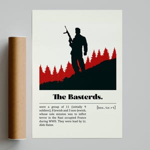 Inglorious Basterds | Quentin Tarantino Poster | Movie Poster | Minimalist Movie Poster | Vintage Retro Art Print | Wall Art Print | Home