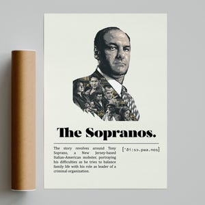 The Sopranos | David Chase Minimalist TV Show Poster | Vintage Retro Art Print | Custom Poster | Wall Art Print | Home decor | TV Series