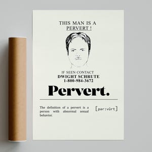 The Office Pervert Minimalist TV Series Poster | Vintage Retro Art Print | Custom Poster | Wall Art Print | Home decor | Michael Scott