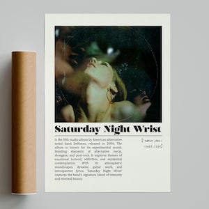Deftones Saturday Night Wrist Poster | Minimalist Music Poster | Vintage Retro Art Print | Custom Poster | Wall Art Print | Home Decor