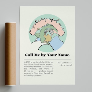 Call Me By Your Name Poster | Luca Guadagnino | Minimalist Movie Poster | Vintage Retro Art Print | Custom | Wall Art Print | Home Decor