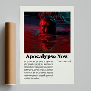 Apocalyps nu | Francis Ford Coppola minimalistische filmposter | Vintage retro kunstafdruk | Aangepaste poster | Muurkunstafdruk | Woondecoraties