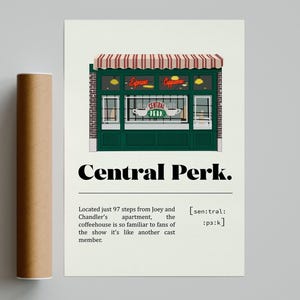 Friends Central Perk Poster Minimalist TV Show Poster | Vintage Retro Art Print | Custom Poster | Wall Art Print | Home decor | TV Series