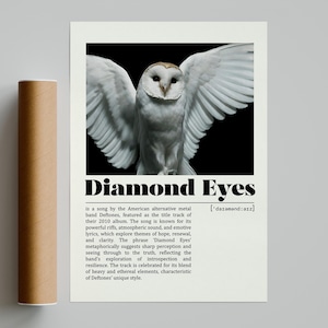 Deftones Posters | Diamond Eyes Poster | Album Cover Poster | Tracklist Poster Print Wall Art, Custom Poster, Home, Around the Fur