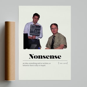 The Office Nonsense Minimalist TV Series Poster | Vintage Retro Art Print | Custom Poster | Wall Art Print | Home decor | Michael Scott