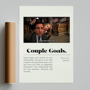 The Office Couple Goals Minimalist Tv Series Poster | Vintage Retro Art Print | Custom Poster | Wall Art Print | Home decor | Michael Scott