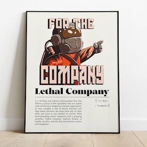 Lethal Company Poster | Minimalist Game | Vintage Retro Art Print | Custom Poster | Wall Art Print | Home decor | Game Print | Game Gift