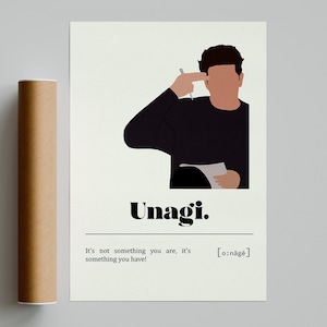 Friends Ross Unagi Poster Minimalist TV Show Poster | Vintage Retro Art Print | Custom Poster | Wall Art Print | Home decor | TV Series