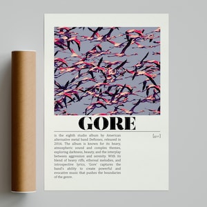 Deftones Posters | Gore Poster | Album Cover Poster | Tracklist Poster Print Wall Art, Custom Poster, Home, Around the Fur