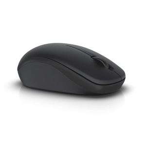 Pode incluir: Um rato de computador sem fios preto mate com uma forma ergonómica suave e contornada. O dispositivo possui dois botões de clique principais e uma roda de deslocamento central posicionada entre eles, integrados numa estrutura fina.