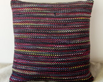 home decorate pillow sofa houzz hgtv black silk woven red colorful square art gift