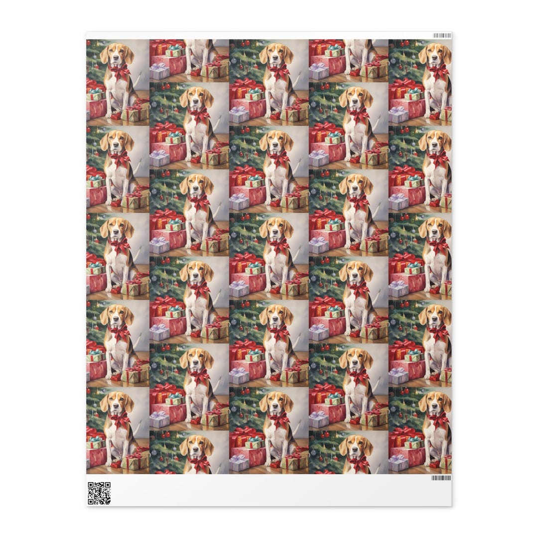Beagle Christmas Wrapping Paper Roll - Etsy