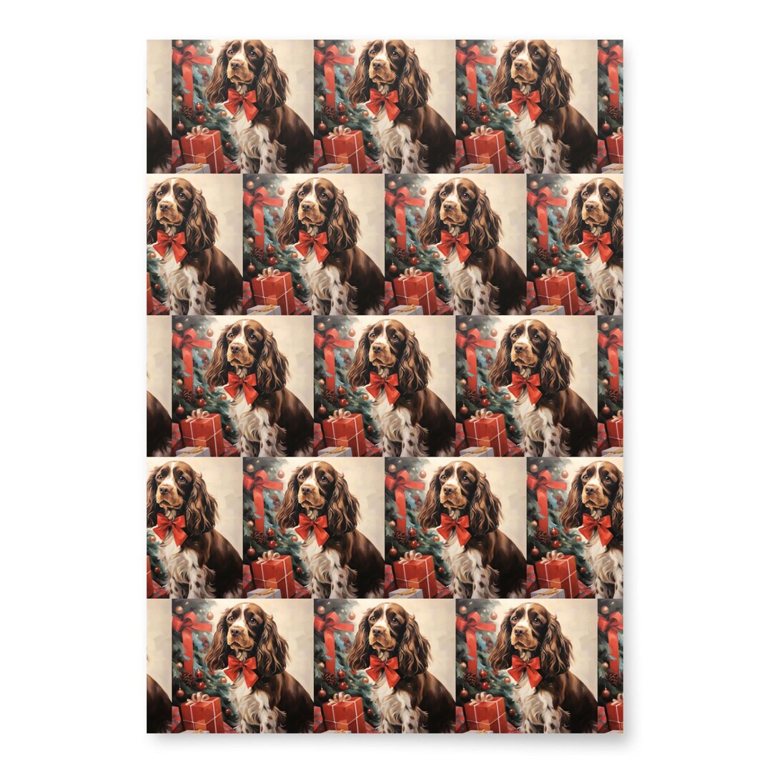 Cocker Spaniel Christmas Wrapping Paper Sheets - Etsy