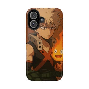 my hero academia bakugo calcifer Tough Phone Cases
