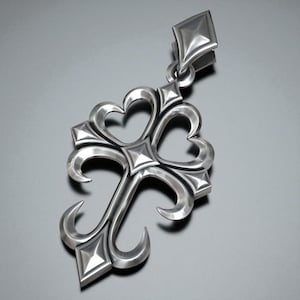 Knights Templar Cross Pendant in Sterling Silver – Handmade Masonic Necklace, Gothic Medieval Amulet, Historical Warrior Symbol Gift for Him