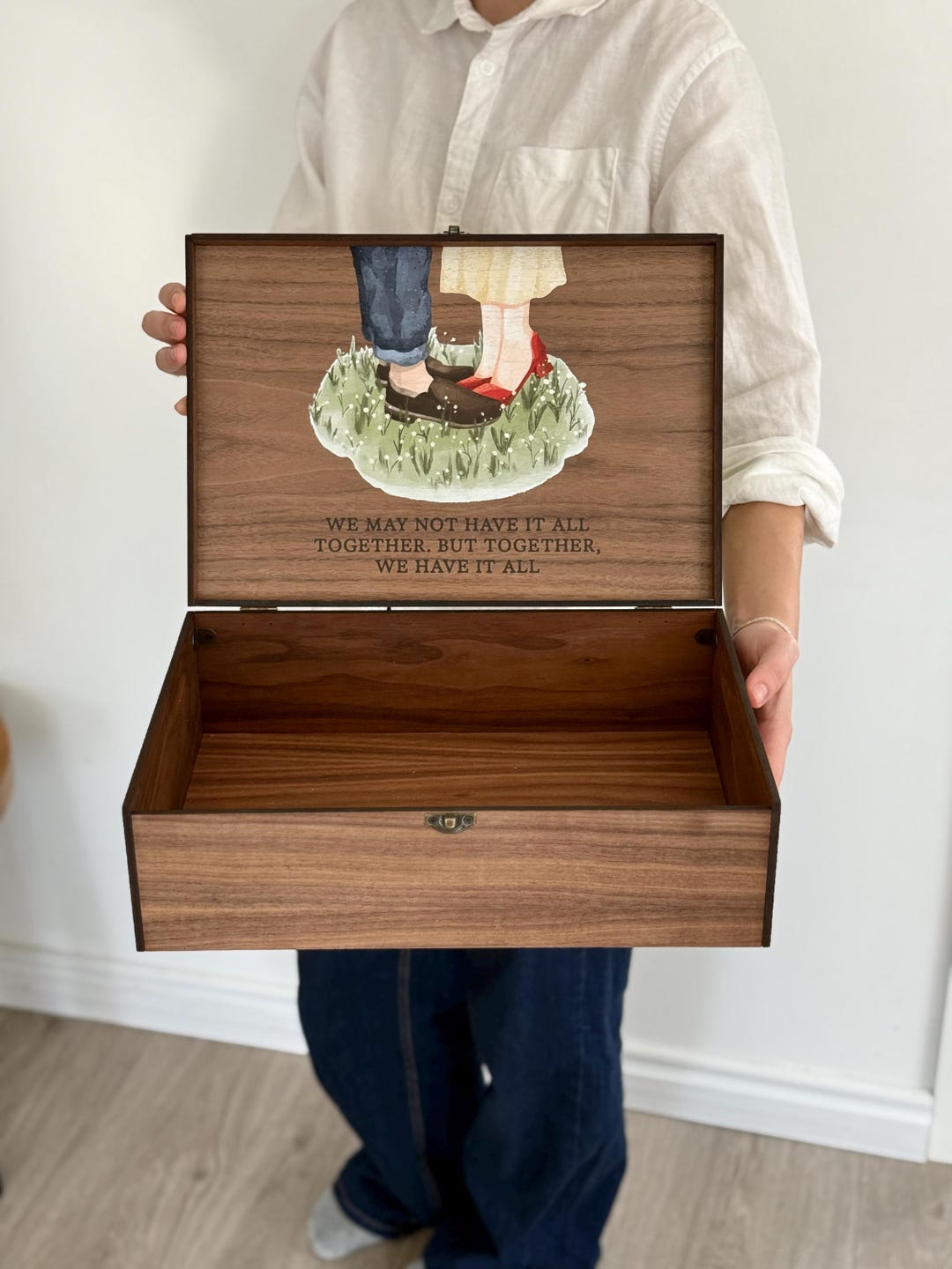 Wedding Keepsake Box – Personalized Wooden Memory Box for Couple ...