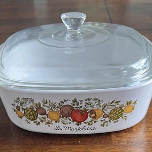 Vintage CorningWare Spice of Life Casserole: La Marjolaine 2-Quart w/ Lid