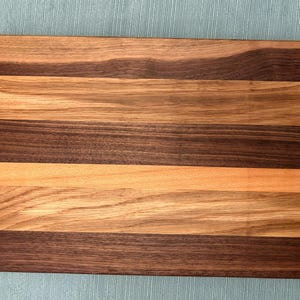 Walnut White Oak Beechwood Cutting Board – Handmade Wooden Chopping Board, Charcuterie Serving Tray, Rustic Kitchen Gift