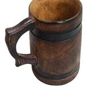 Gepersonaliseerde handgemaakte houten bierpul rustiek eiken bierpul, cadeau bruidsjonker