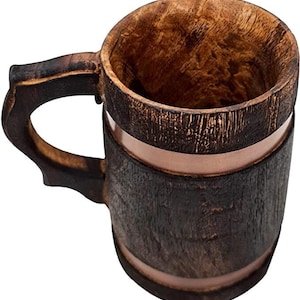 Gepersonaliseerde handgemaakte houten bierpul Renaissance Bierpul, cadeau bruidsjonker
