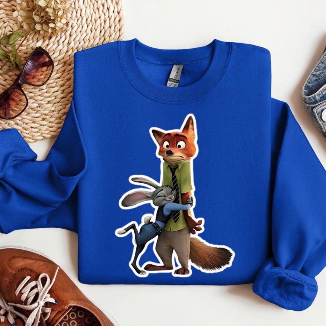 Zootopia Merch Zootopia Characters Hoodie,disney Judy Hopps and Nick Wilde,disney Trip ...