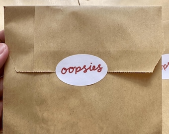 Oops Sticker Mystery Bag | Oops Sticker, Grab Bag, B-grade sticker pack, discounted stickers