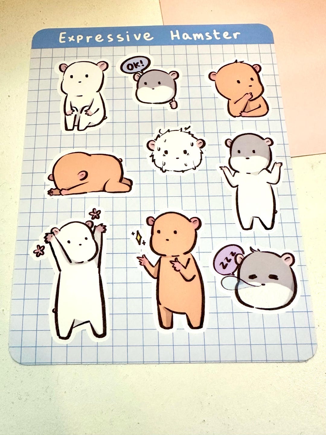 Expressive Hamster Sheet | Sticker Sheet for Bullet Journal, Calendars ...