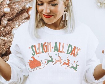 Pull Femme Francescas « Sleigh/Sleep All Day » - Gris - Taille S - Très Bon état