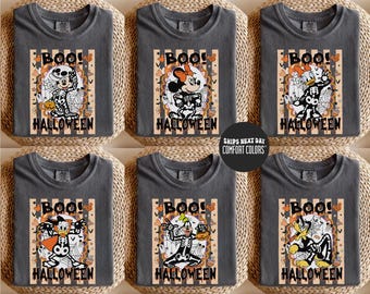 Disney Halloween Comfort Colors® Shirt Matching Retro Disney Halloween Family Shirts Mickeys Not So Scary Halloween Mickey And Friends Squad