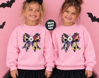 Disney Princess Halloween Sweatshirt Princess Horror Princess Shirts Witches Girls Halloween Party Princess Halloween Coquette Sweatshirt