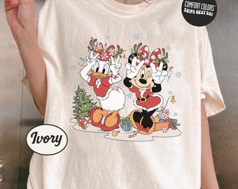 Disney Minnie Daisy Christmas Comfort Colors® Shirt Disney Besties Girls Trip Shirt Minnie And Daisy Xmas Shirt WDW Girl Trip Christmas Gift