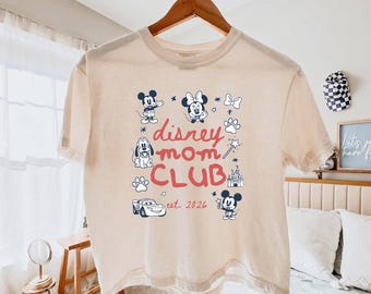 Disney Mom Club Boxy Tee Mickey Mama Crop Top Trendy Motherhood Comfort Colors® Boxy Tee Magical Mom Disneyland Baby Tee Disney Mom Tank Top